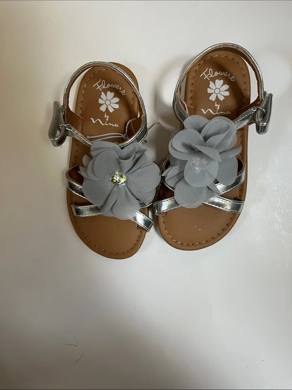 Kids Multicolor Sport Sandals and Silver Flower Sandals Duo